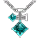 Pendant of Di-Chromatic Crystal