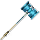 Gem Steel War Hammer Ornament