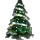 Silver Trimmed Tree With Lights