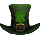 Shamrock Top Hat Ornament